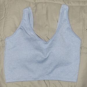 Yogalicious Sky Blue V-Neck Sports Bra